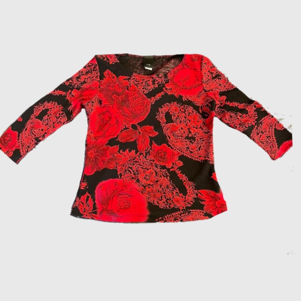 Red long sleeve top